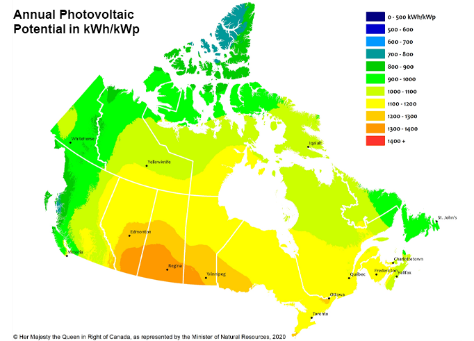 Potential for Solar energy throughout Turtle Island