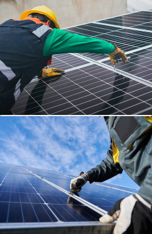 How did you employ folks that were trained at solar installations?